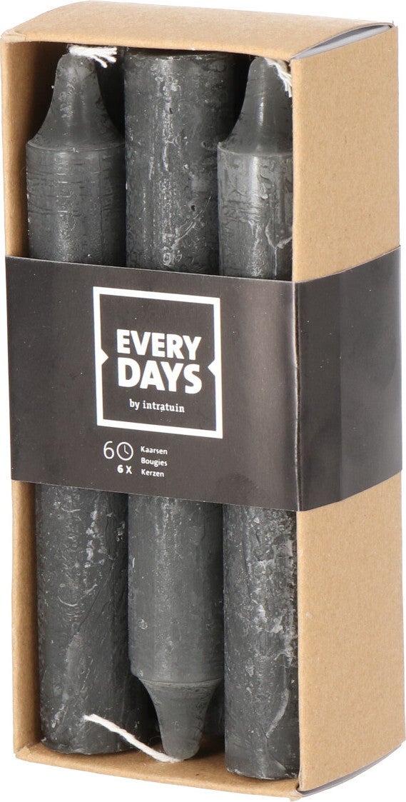 Everydays dinerkaars Rustic grijs 6 uur 6 stuks