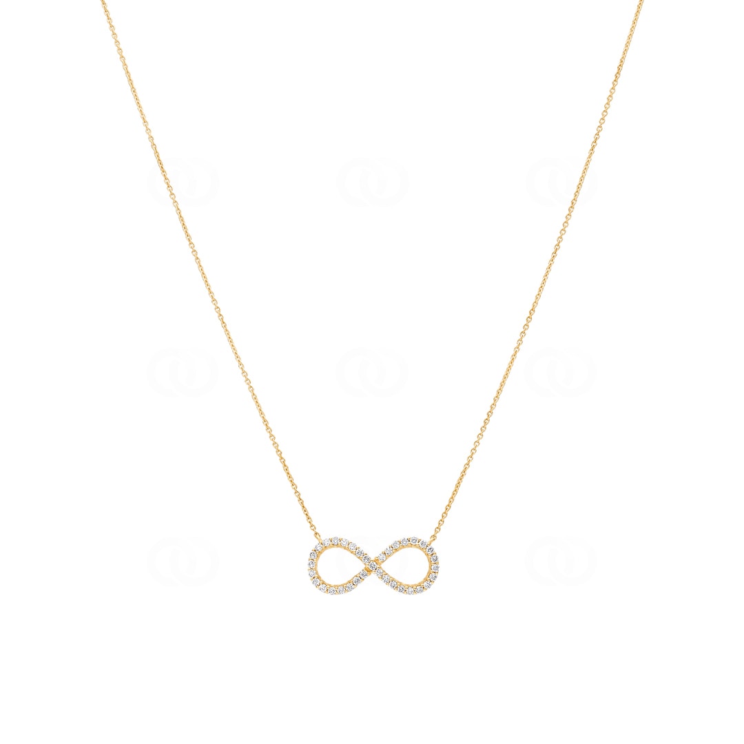 Collier 750/18 K Gelbgold mit Diamanten 0.33 ct H/si