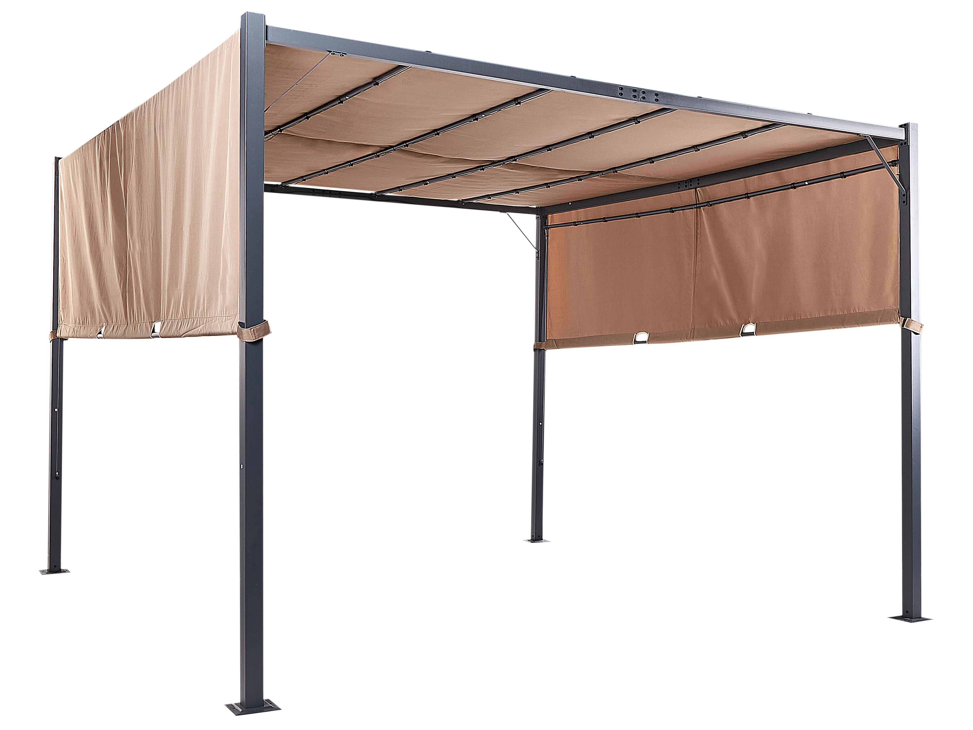 Paviljoen LED PARGA Metaal 310 cm 310 cm Bruin