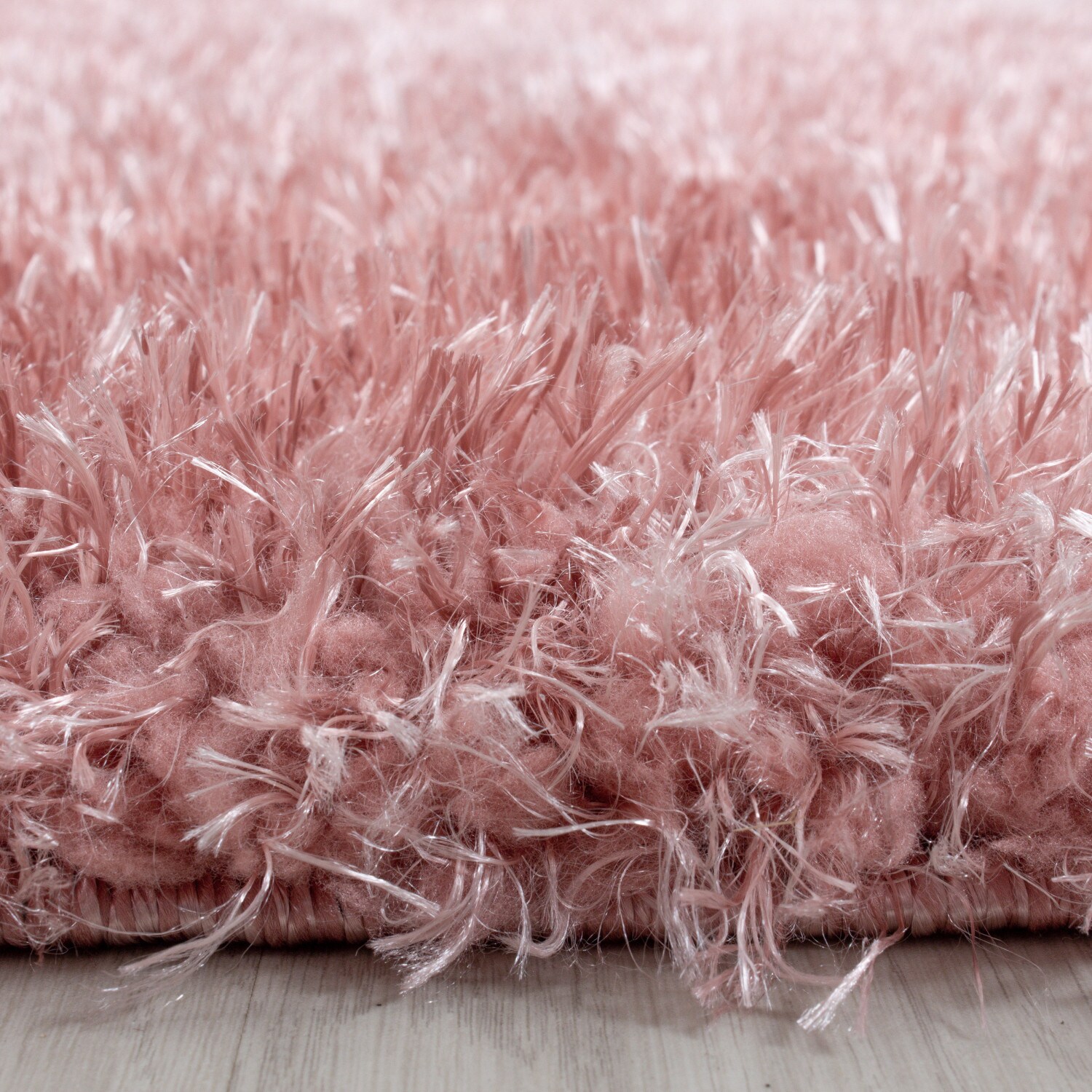Einfarbig Hochflor Teppich, Flauschiger Langflor Shaggy Teppich, Rechteckig