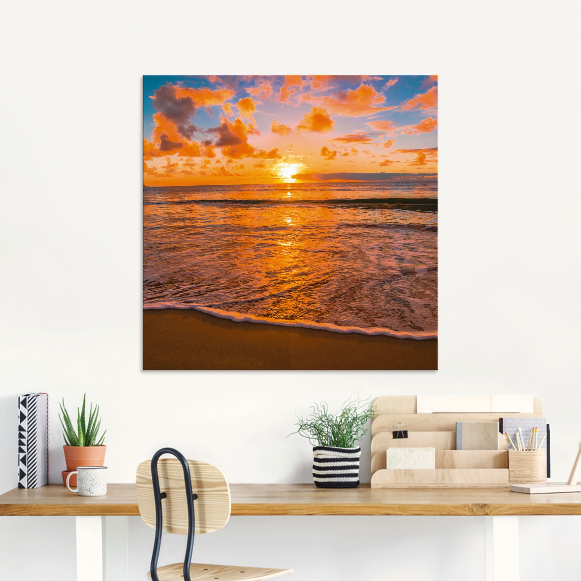 Artland Glasbild »Sonnenuntergang am Strand« Sonnenaufgang & -untergang 1 Stk. tlg. in verschiedenen Grössen