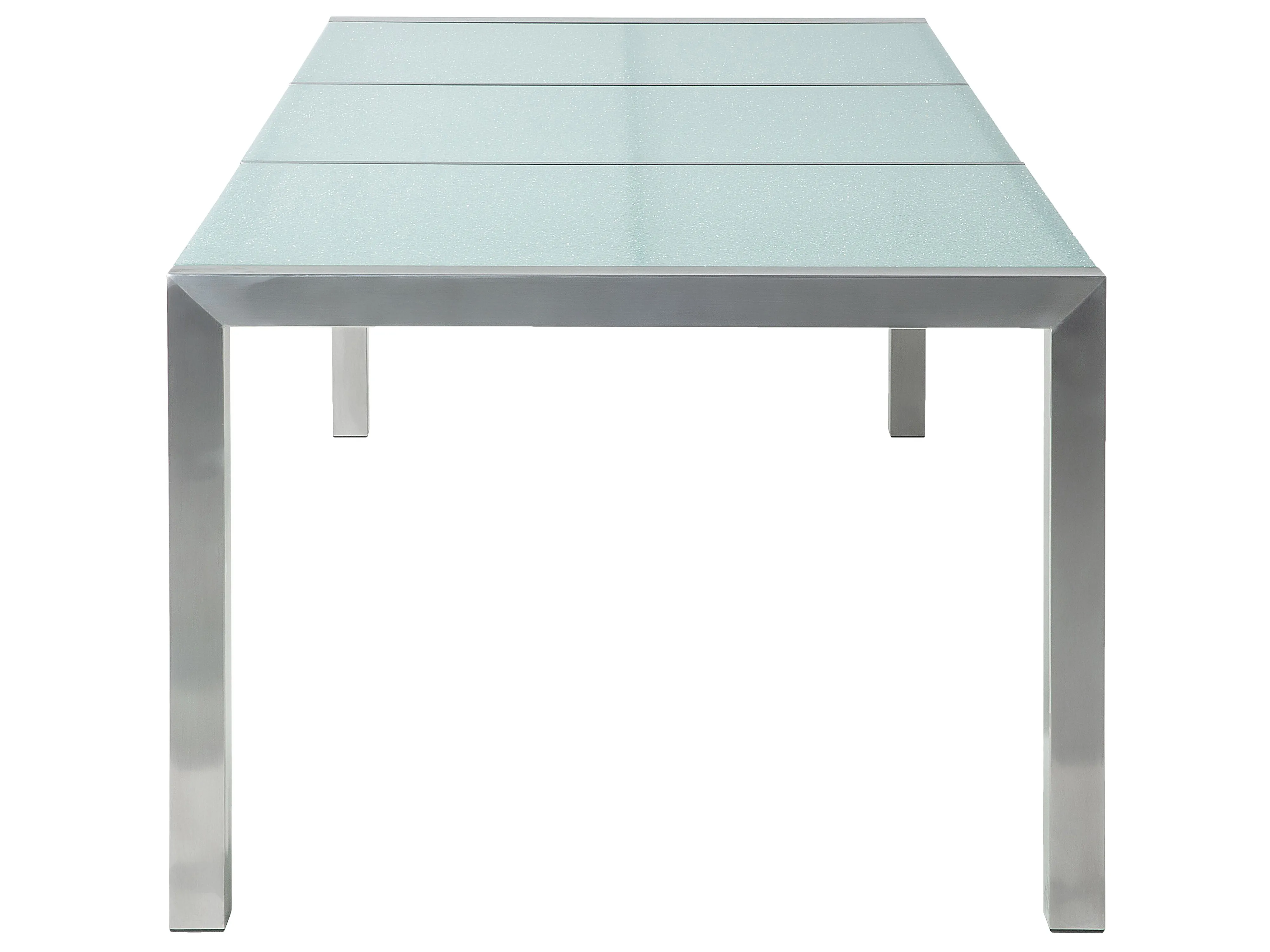 Tuin eettafel GROSSETO 220 cm 100 cm Gebarsten glas Transparant