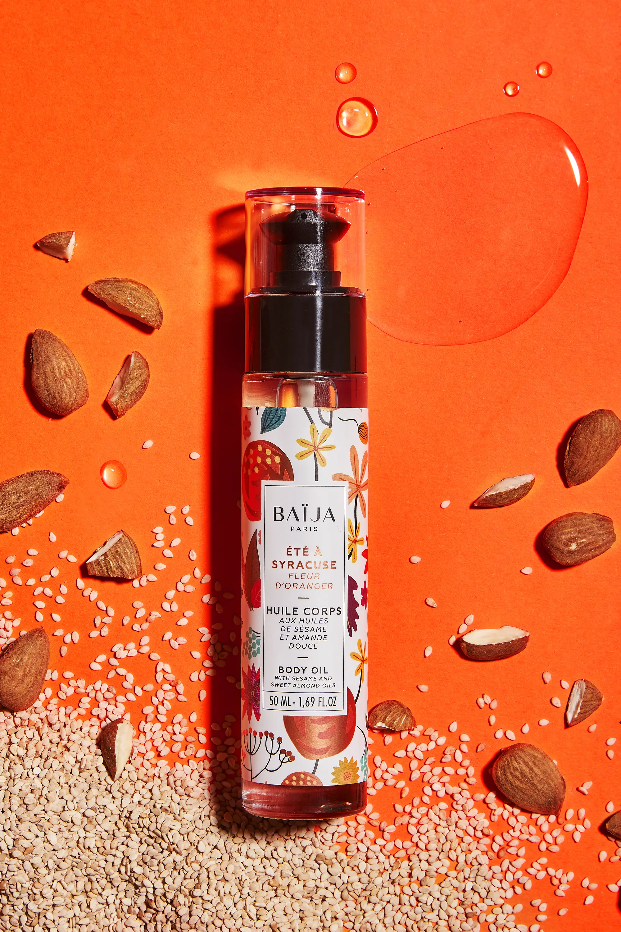 Baïja Huile corps & bain Été à Syracuse Fleur d’Oranger-50 ml