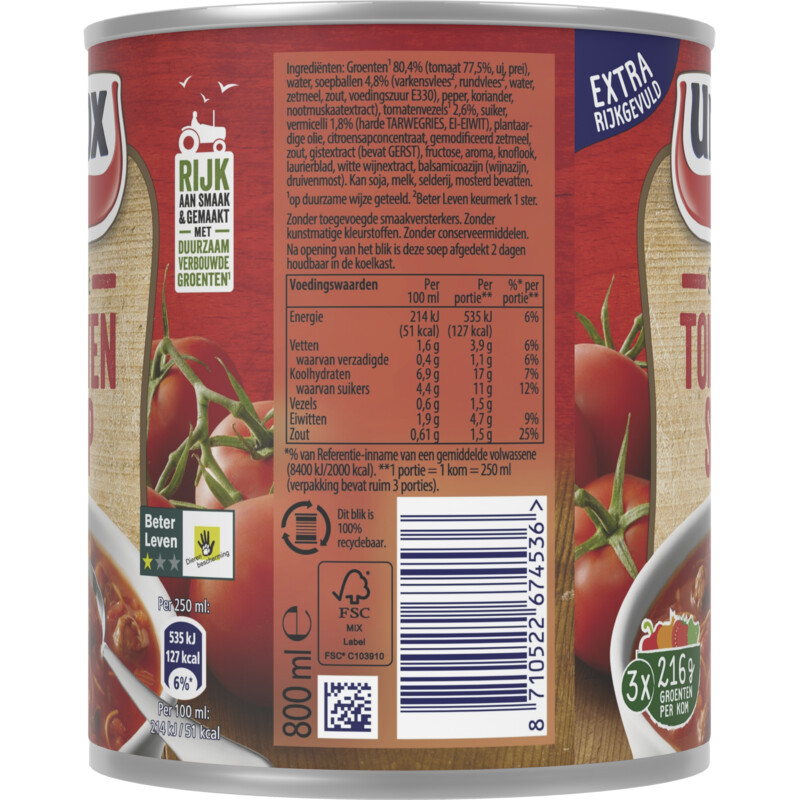 Unox Stevige tomatensoep