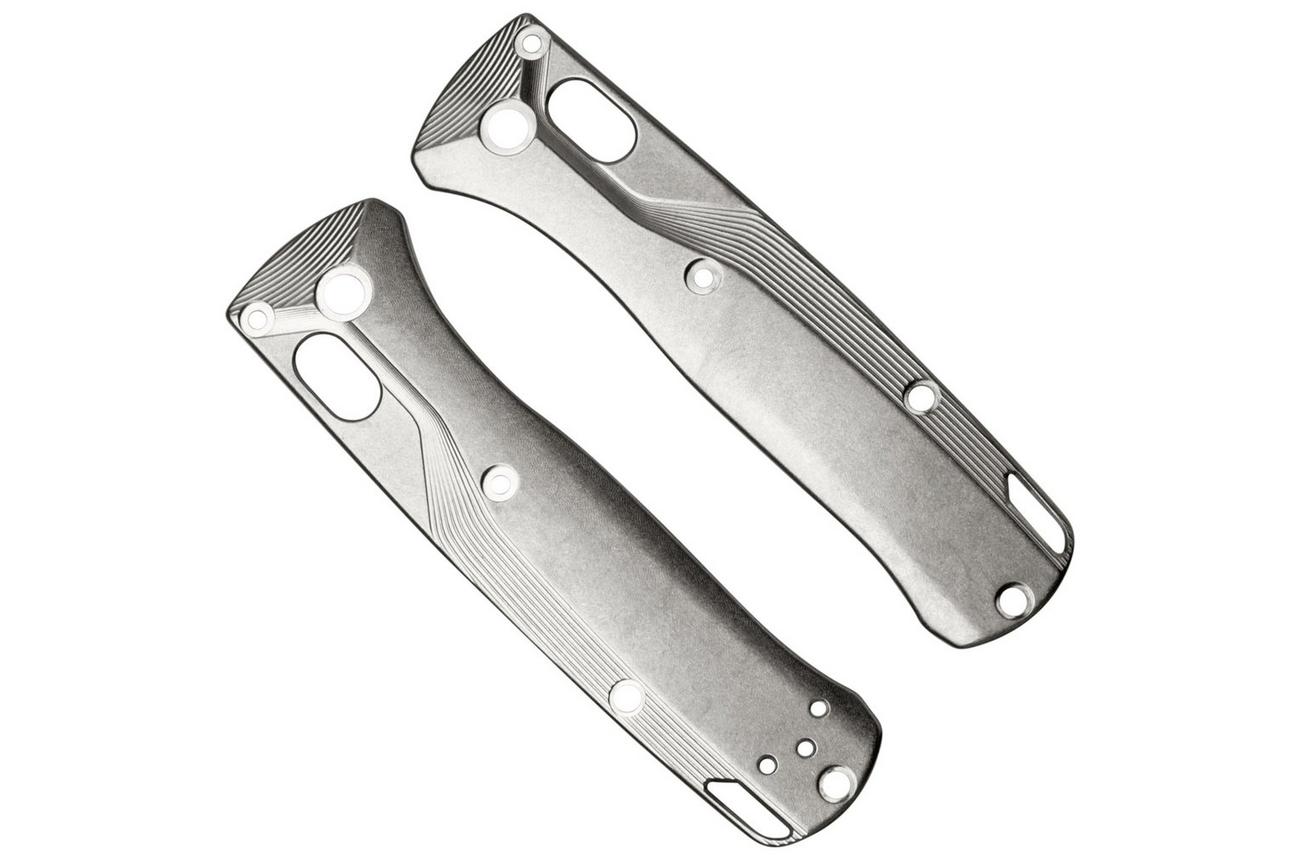 Flytanium Benchmade Mini Bugout Scales, Crossfade Titanium Stonewash