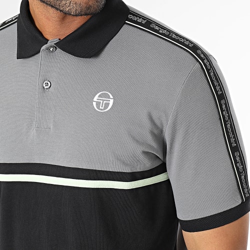 Polo Manches Courtes A Bandes 40292 Midday Gris Noir
