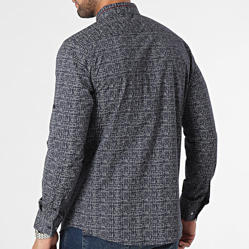 Chemise Manches Longues Bleu Marine