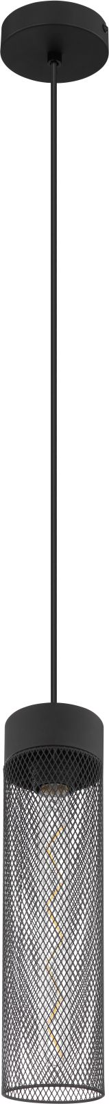 Pendelleuchte - schwarz matt - 120 cm