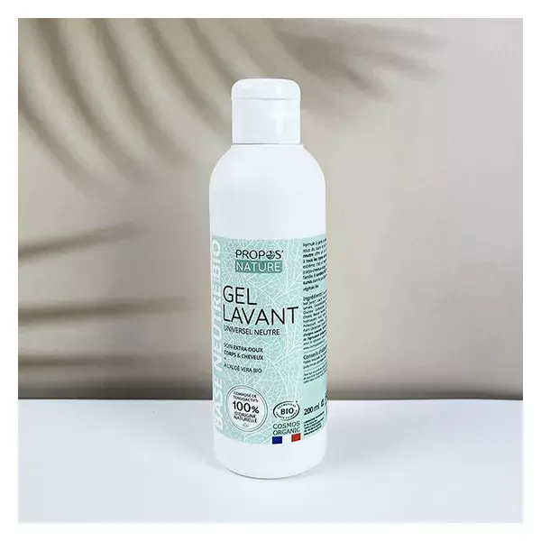 Propos'Nature - Gel de Banho Orgânico Neutro - Sem Fragrância - 95% Natural - 200ml