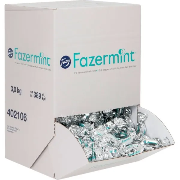 Fazermint Chokolade 3000g - i borddisplay