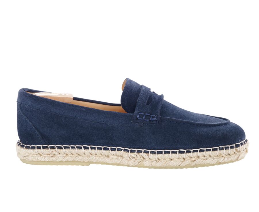 Mocassin homme été en velours Navy - PANAREA