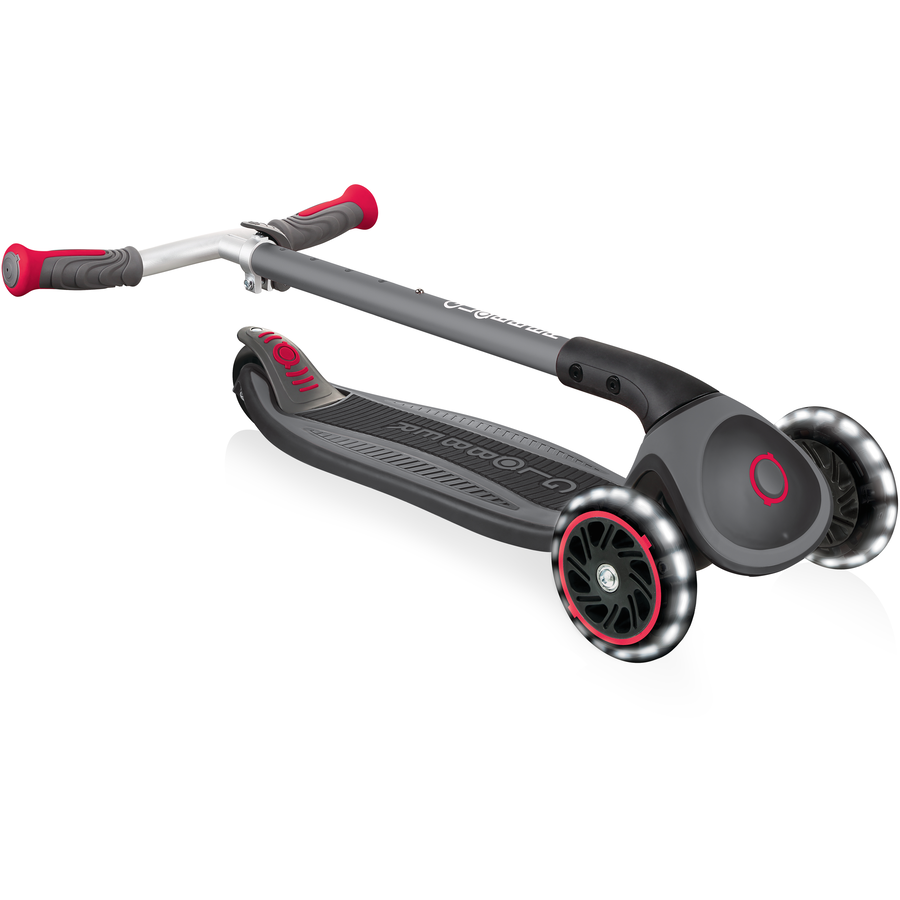GLOBBER MASTER LIGHTS schwarz-rot, mit Leuchtrollen