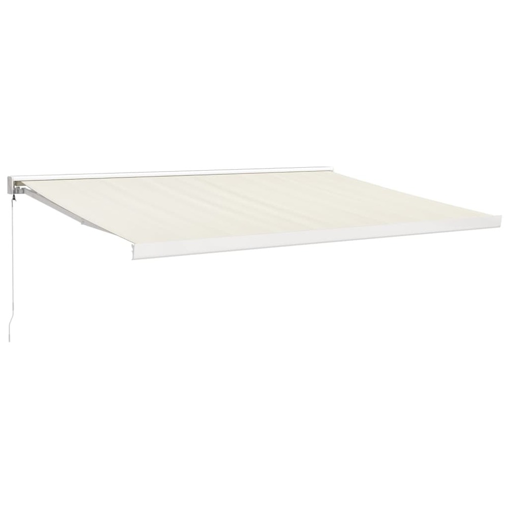 Auvent rétractable crème 4x3 m tissu et aluminium