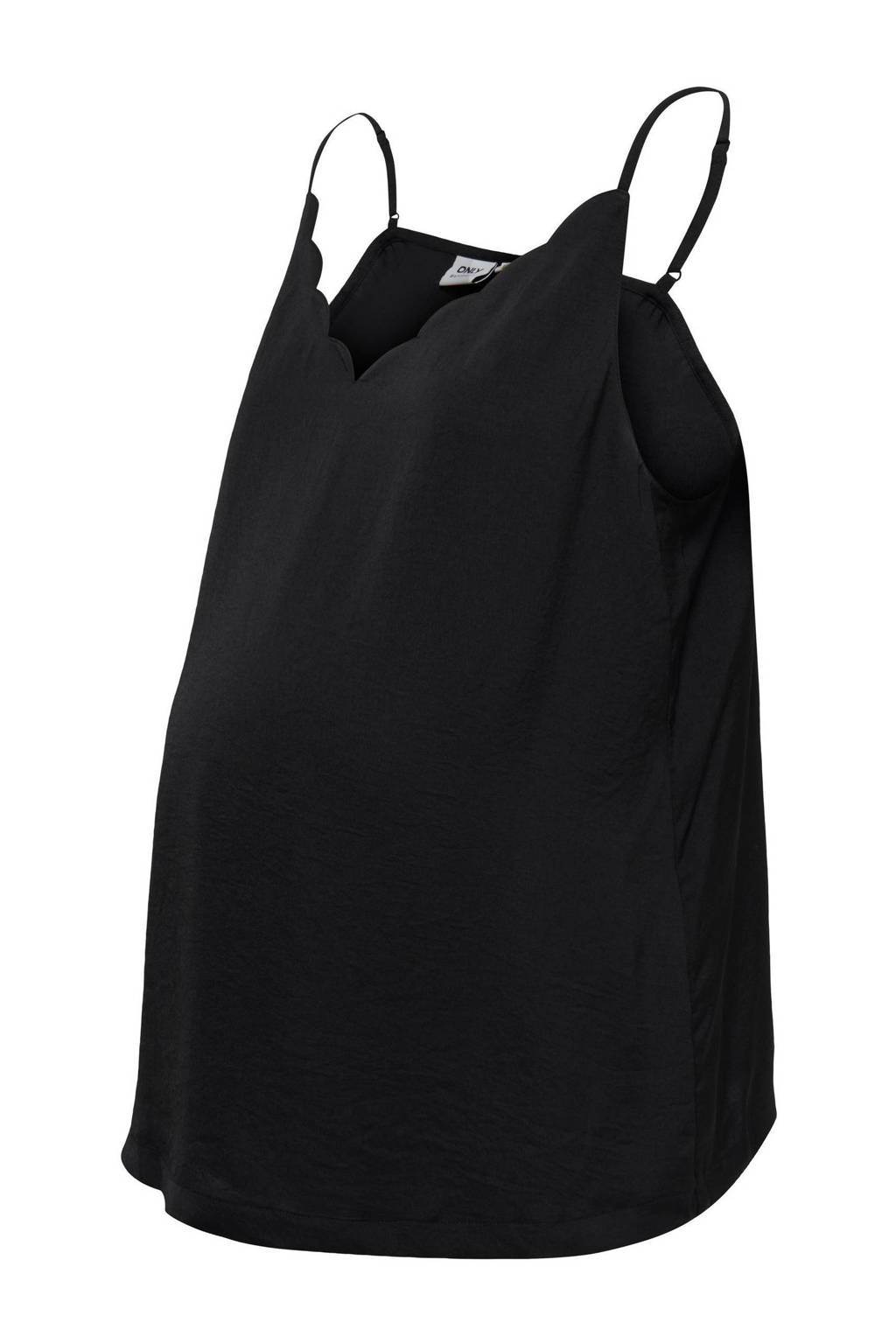 ONLY MATERNITY zwangerschapsspaghettitop OLMDEBBIE van polyester zwart