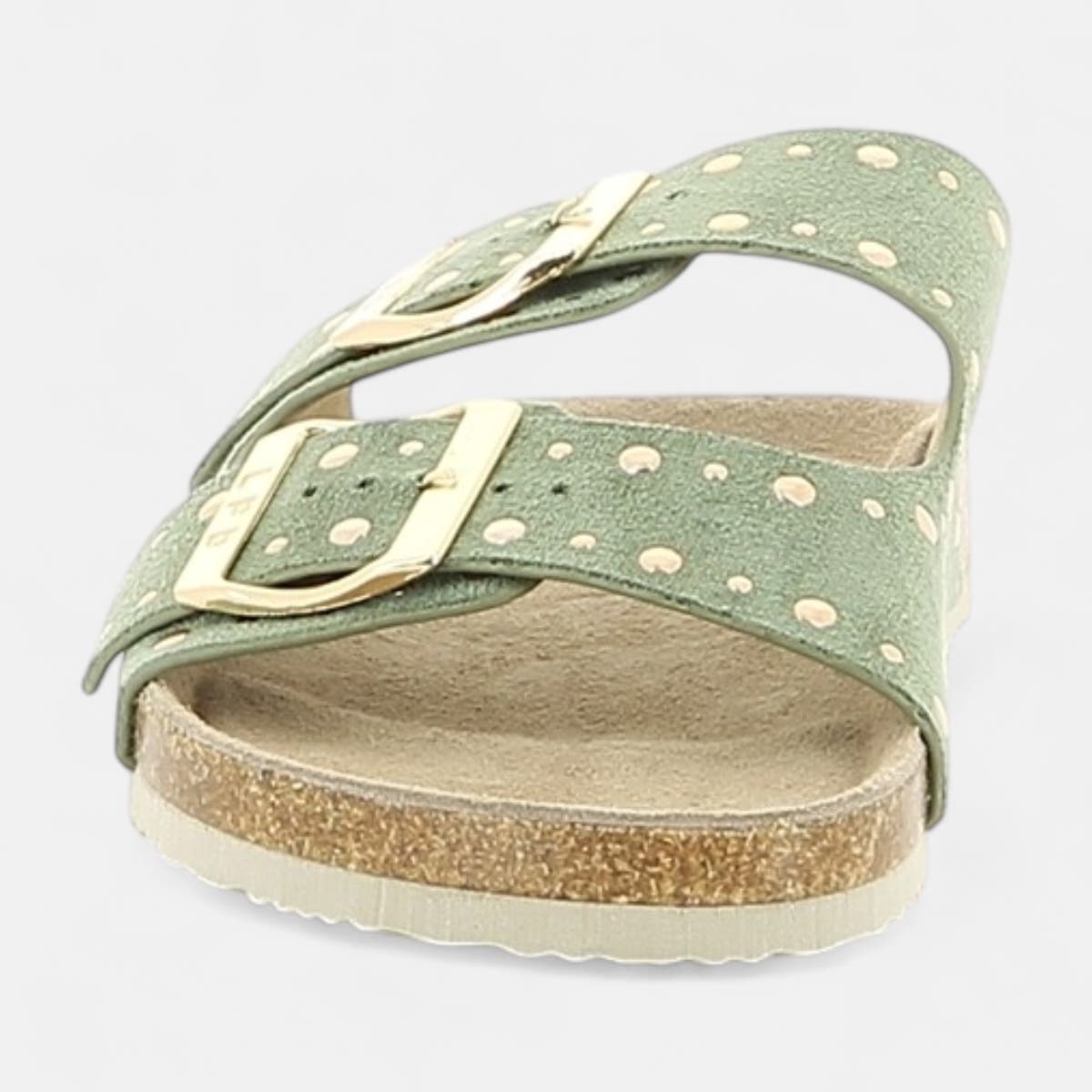 Mules semelle liège Femme kaki