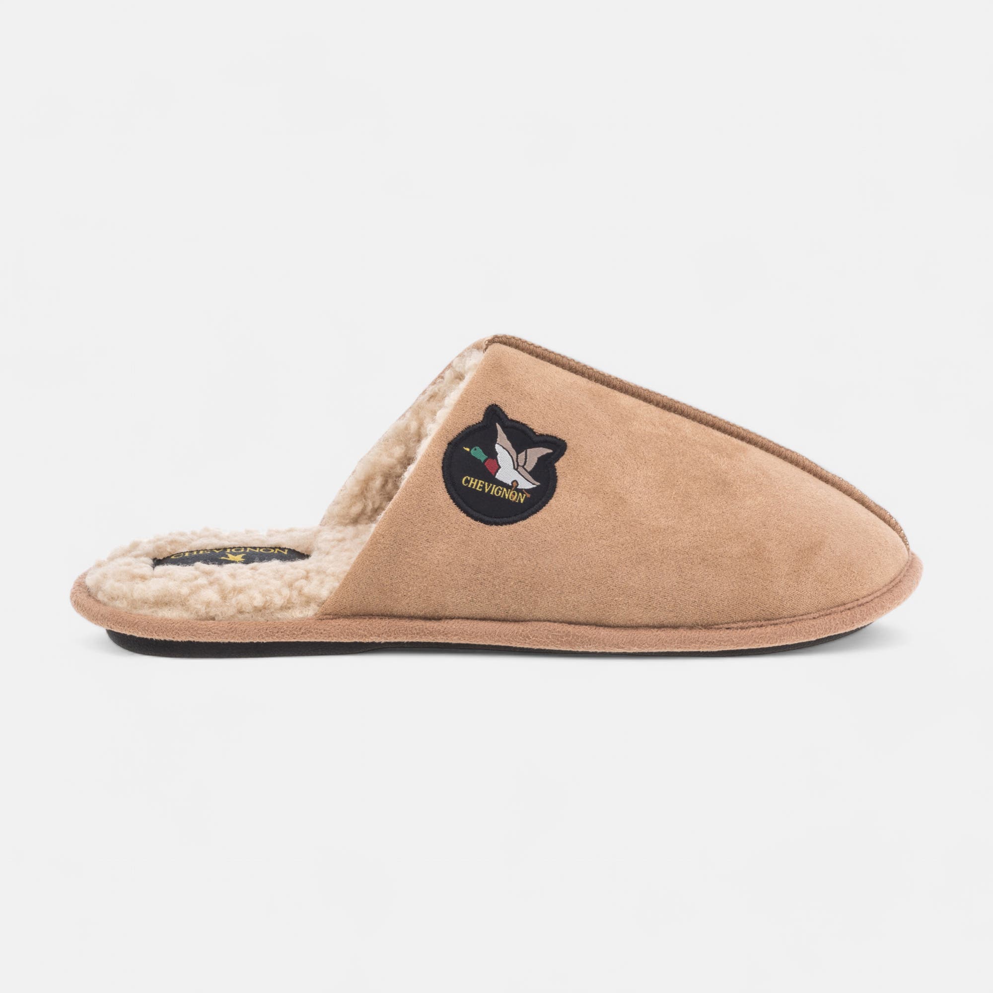 Pantoufles mules Homme cognac