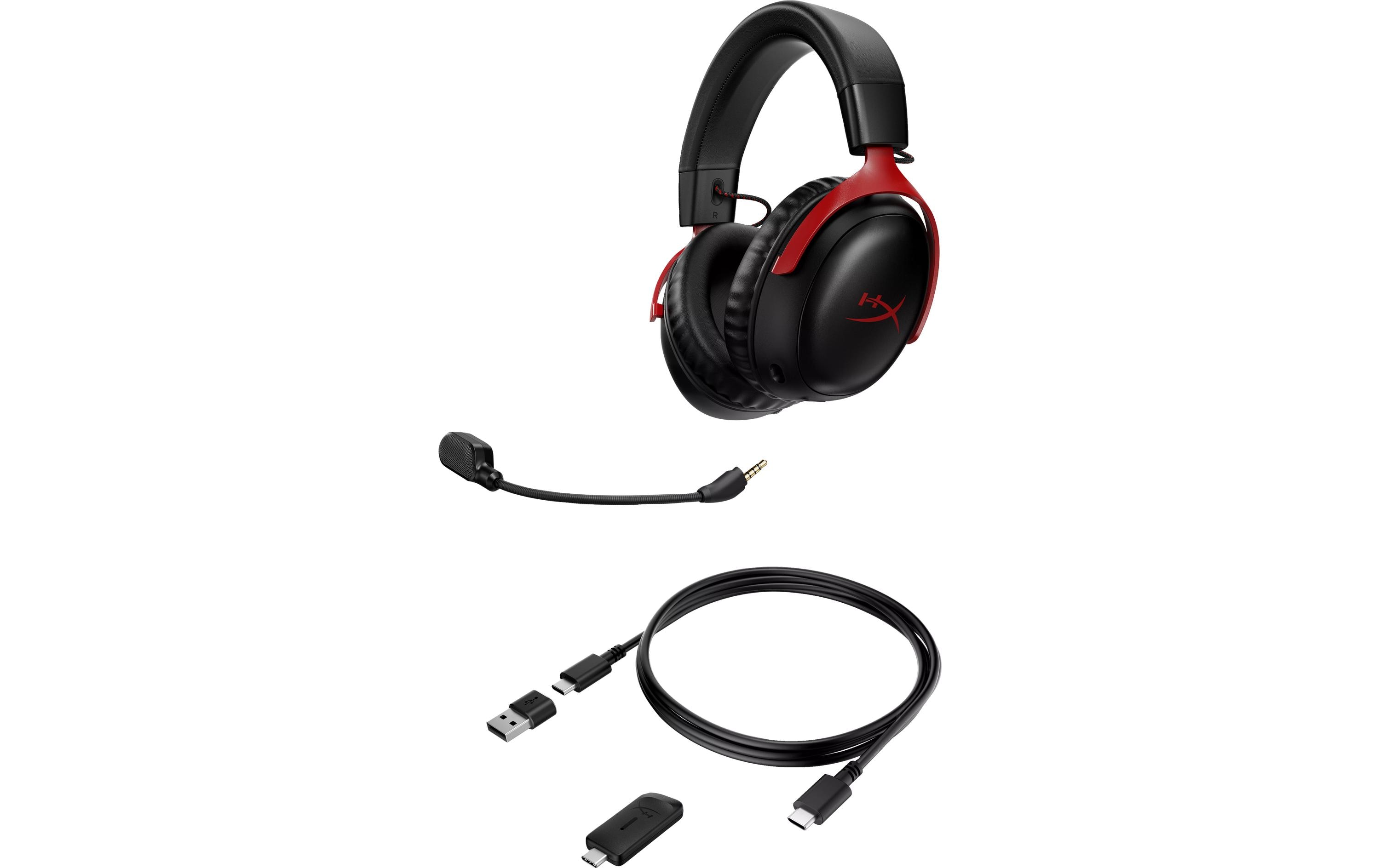 Headset Cloud III Wireless Rot/Schwarz<br>Komfortables Gaming-Headset für PC und Spielkonsolen