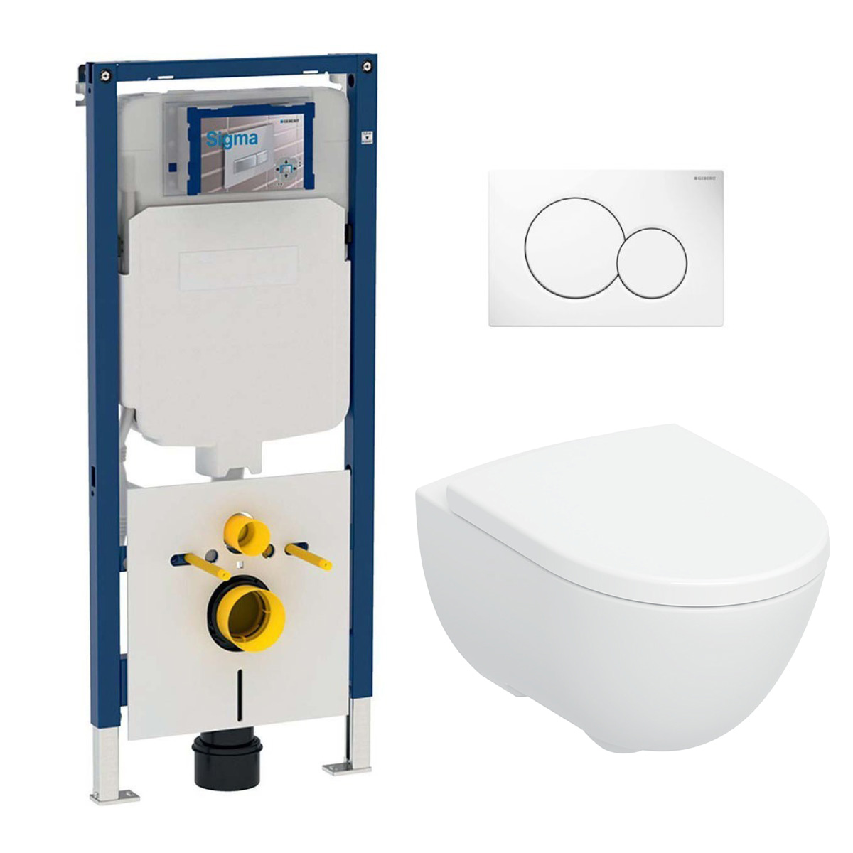 Geberit UP720 toiletset met Geberit Tropea randloos toilet met softclose zitting