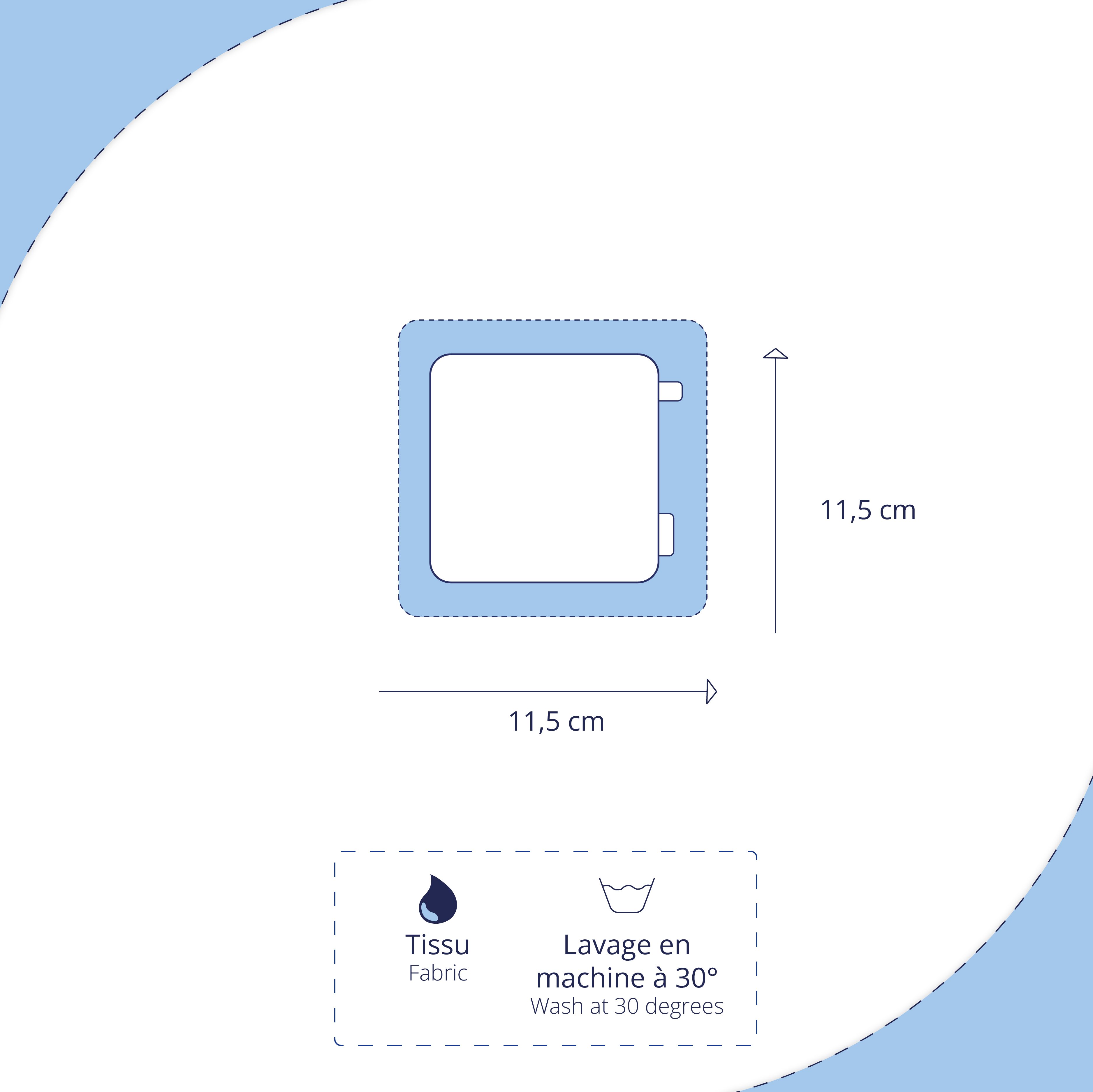 Carré Démaquillant Lavable Jurassic Dino Marine