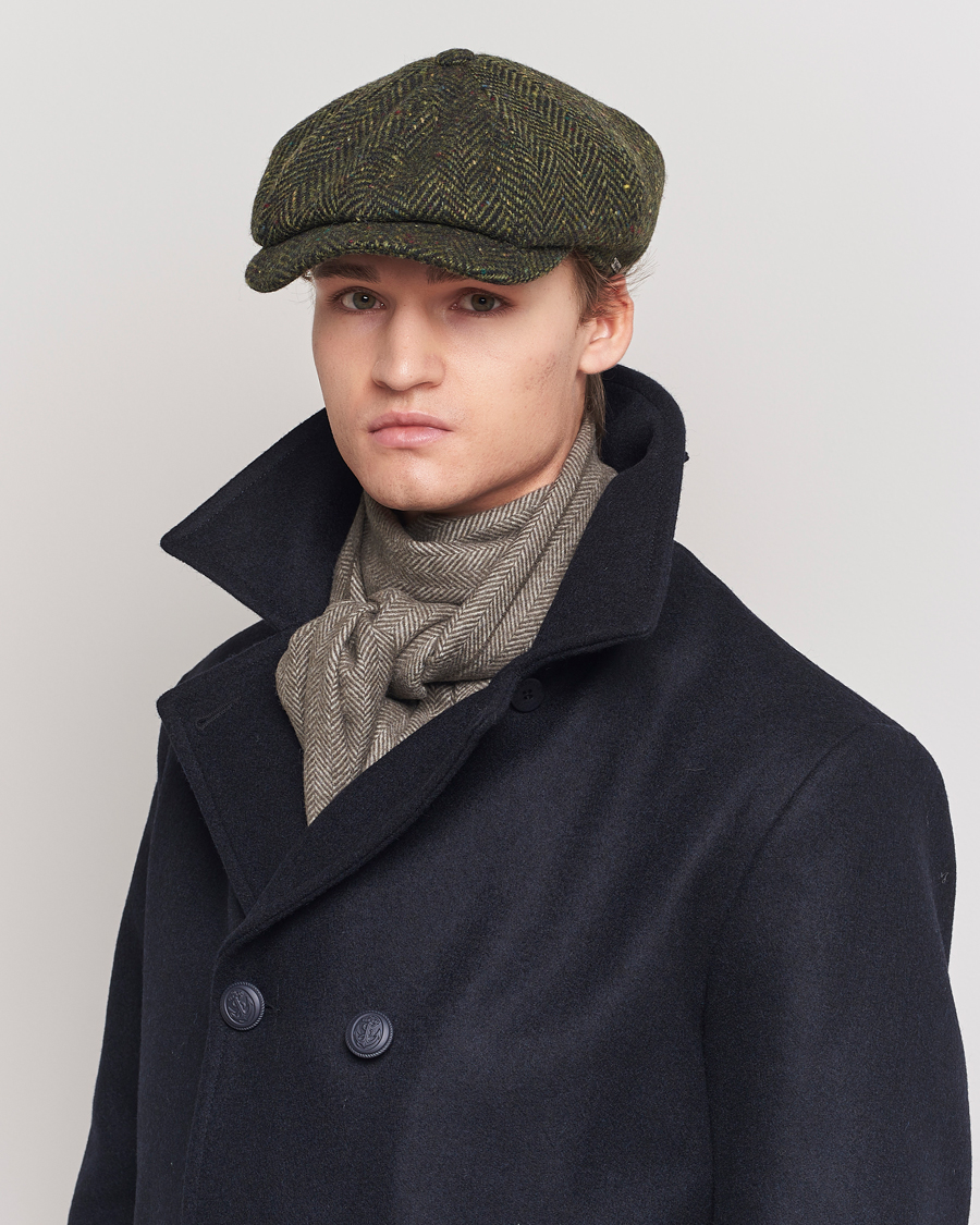 Wigéns Newsboy Retro Donegal Wool Dark Green