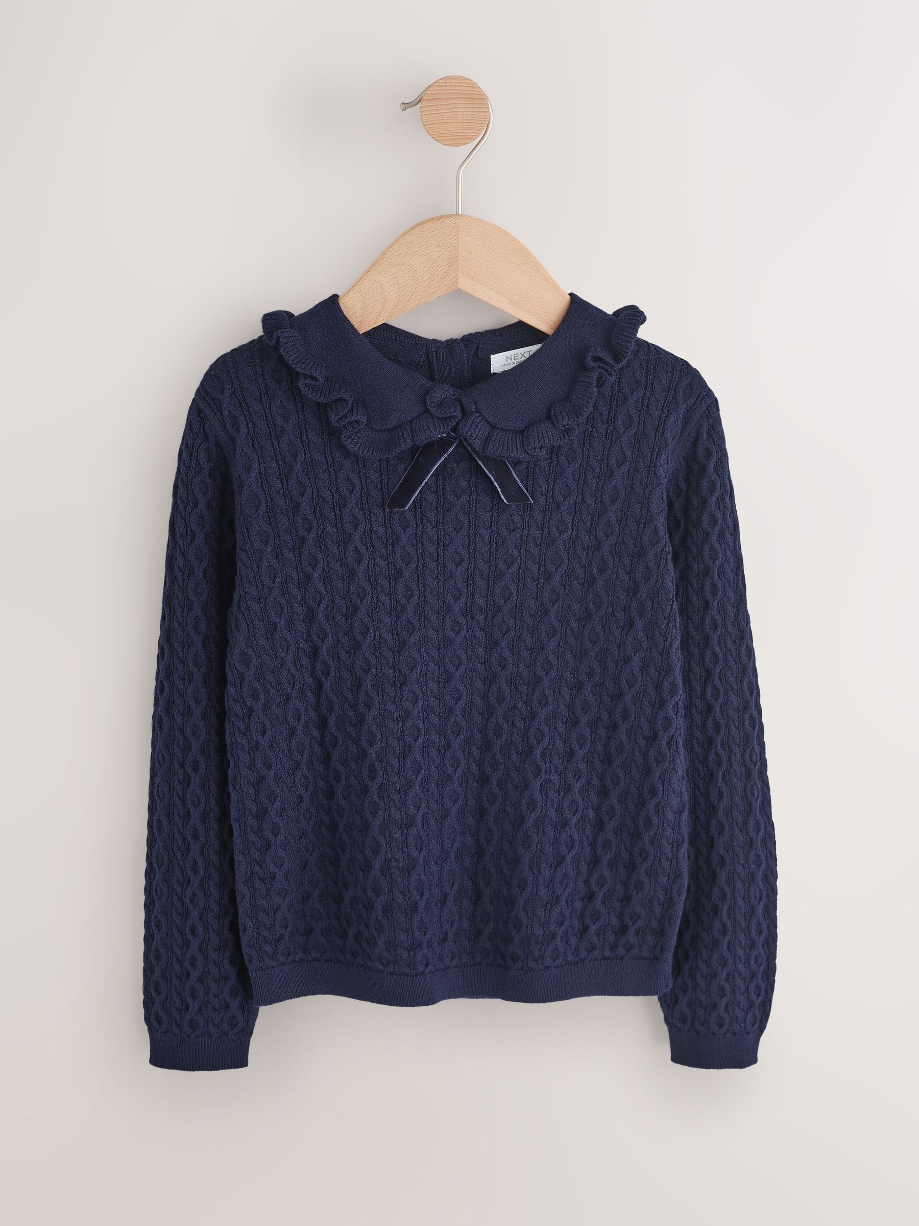 Marineblauw - Cashmere Blend Jumper (3mths-7yrs)