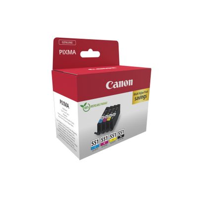 Canon CLI-551 - Pack de 4 - noir, cyan, magenta, jaune - cartouche d'encre originale