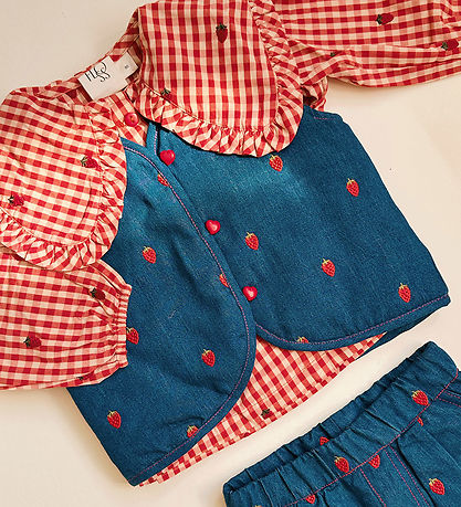Fl?ss Bluse - Molly - Berry Gingham
