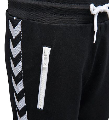 Hummel Hosen - HMLCactus - Schwarz m. Weiße Winkel