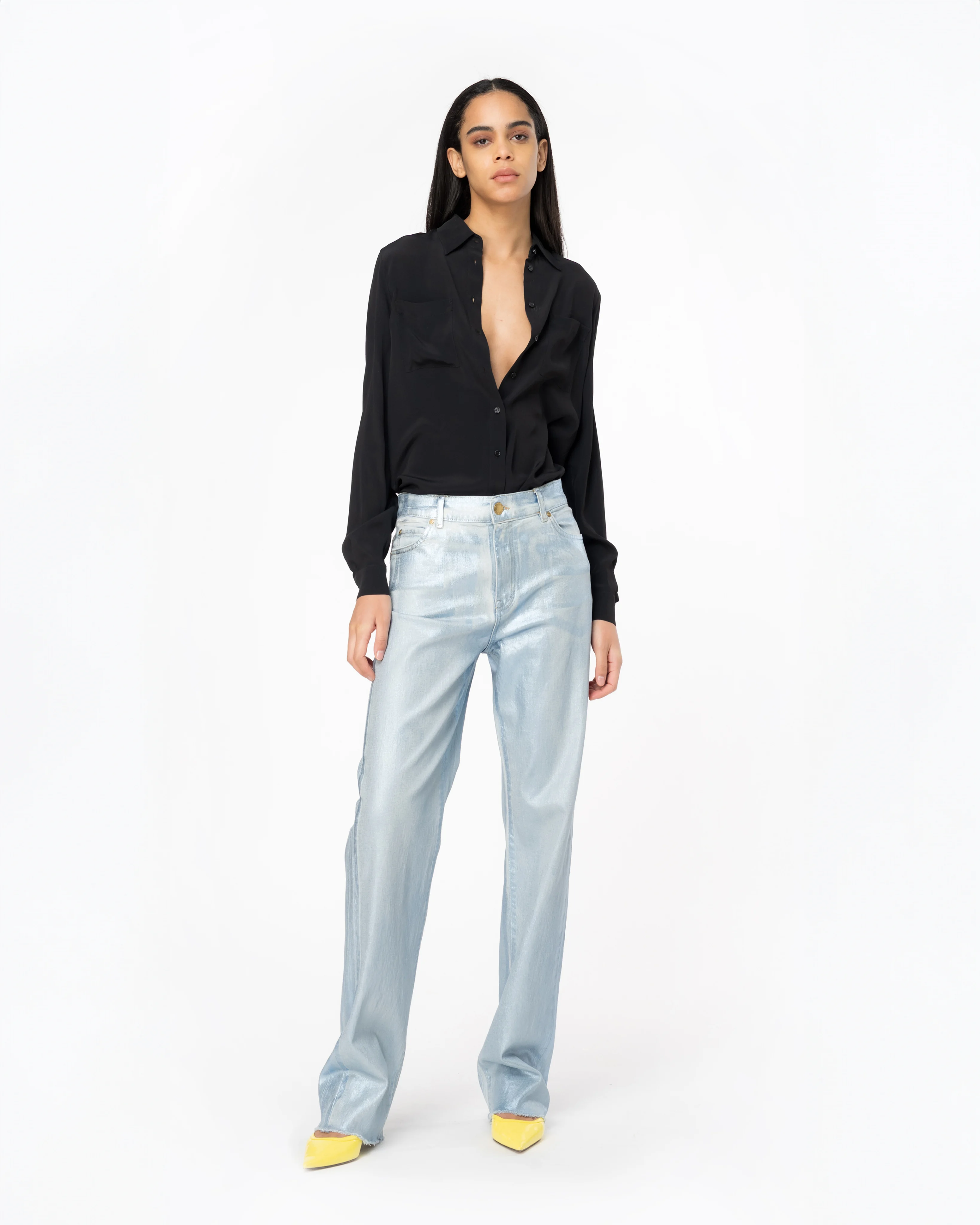 Chemise à poches poitrine | Noir