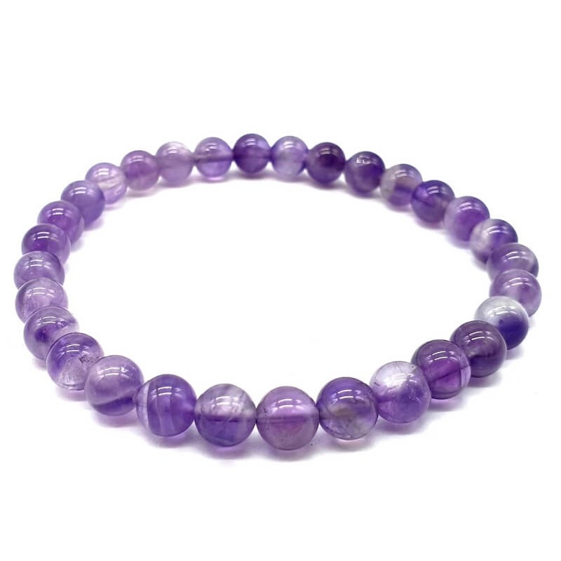 Bracelet extensible avec perles Améthyste Light