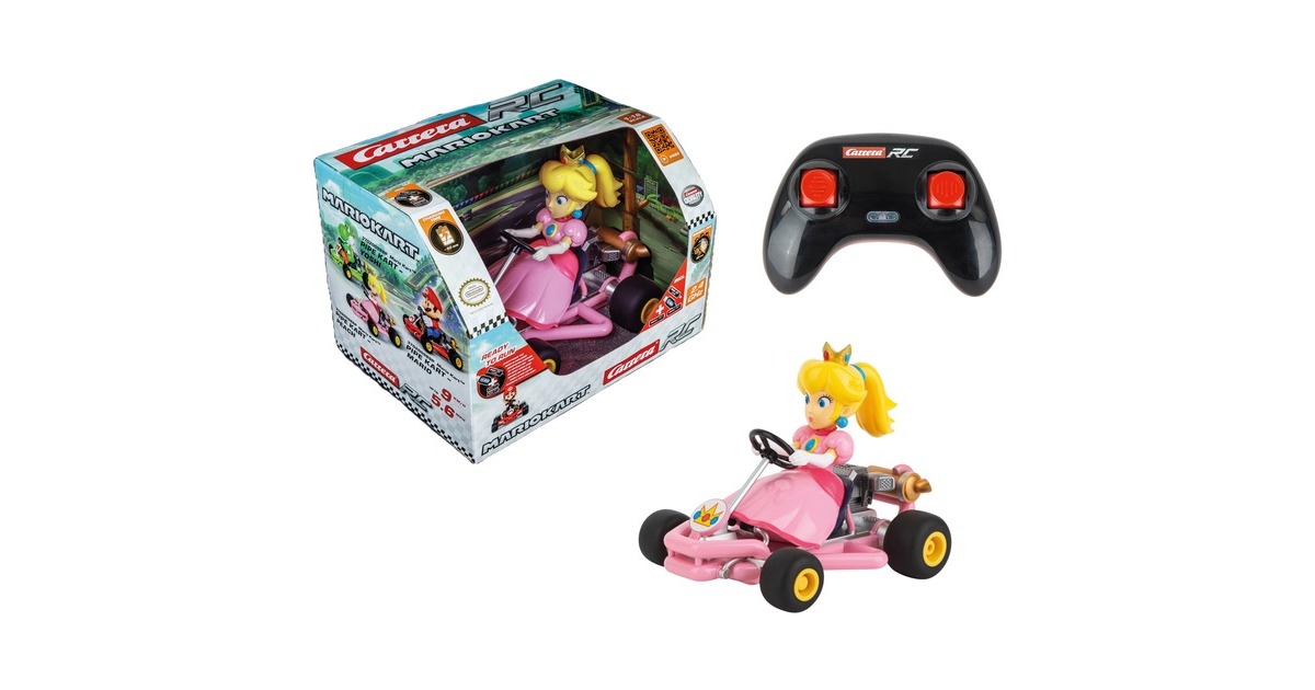 Carrera2,4GHz Mario Kart Pipe Kart, Peach RC  (schaal 1:18)