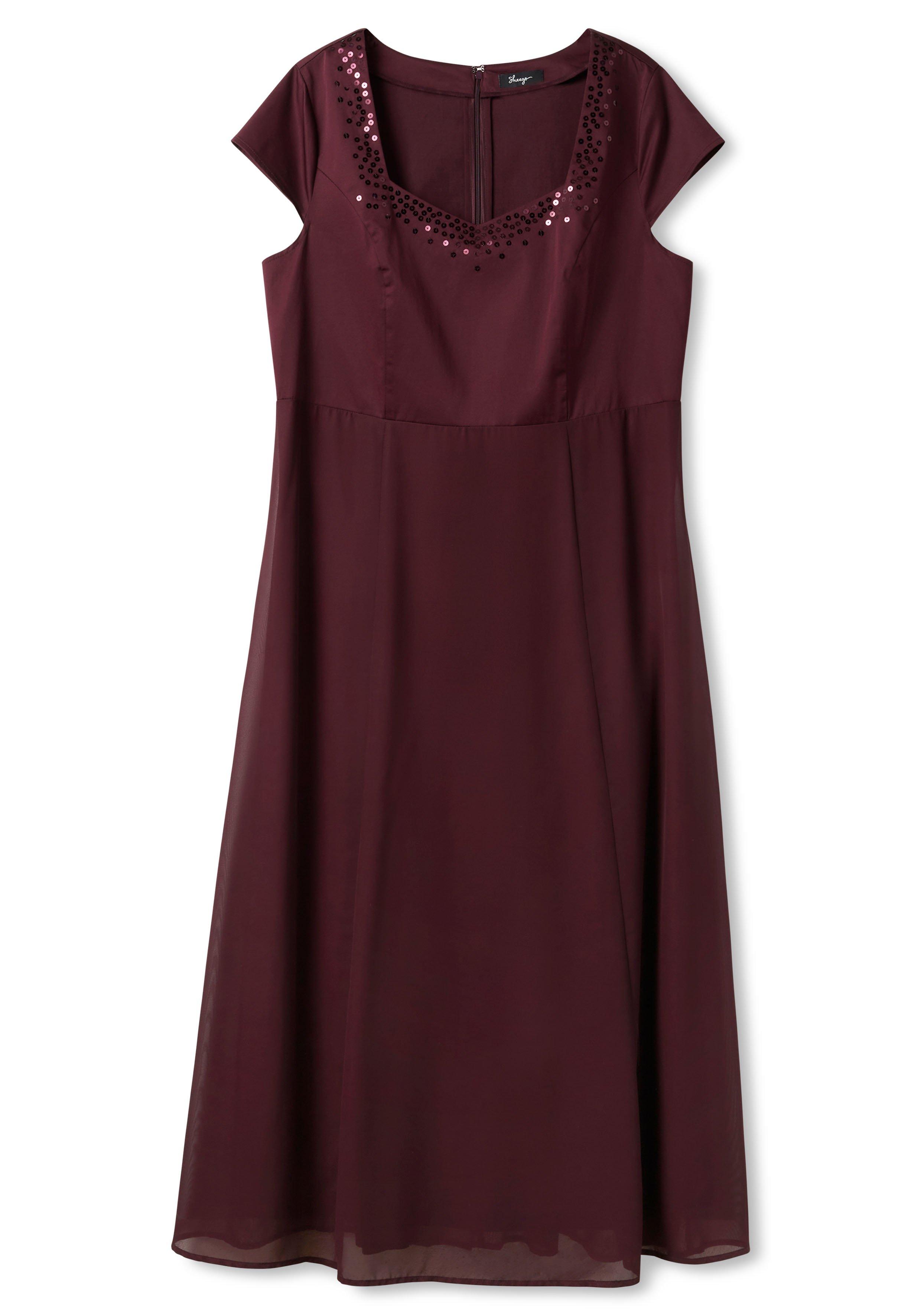 Abendkleid mit Pailletten und Chiffon-Rockteil