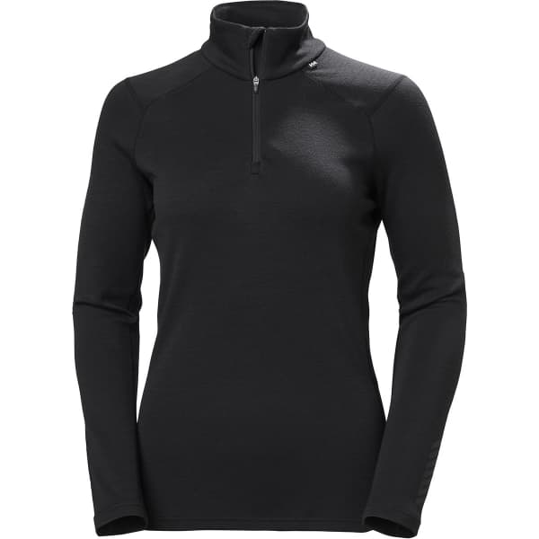 T-shirt thermique HELLY HANSEN W LIFA MERINO MIDWEIGHT 1/2 ZI BLACK