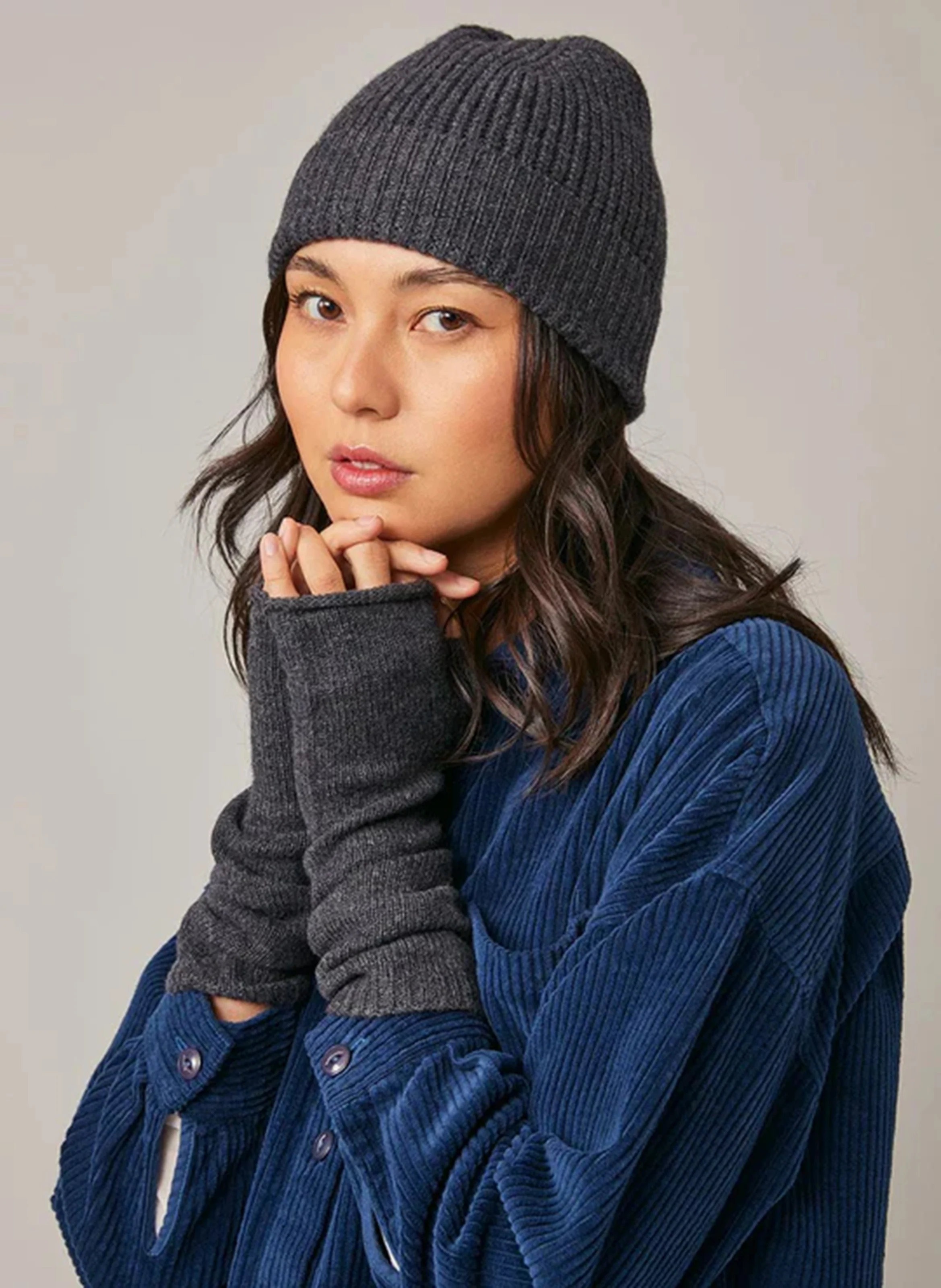 KIALIA - Mitaines en laine | Gris