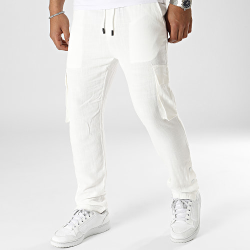 Pantalon Cargo Blanc