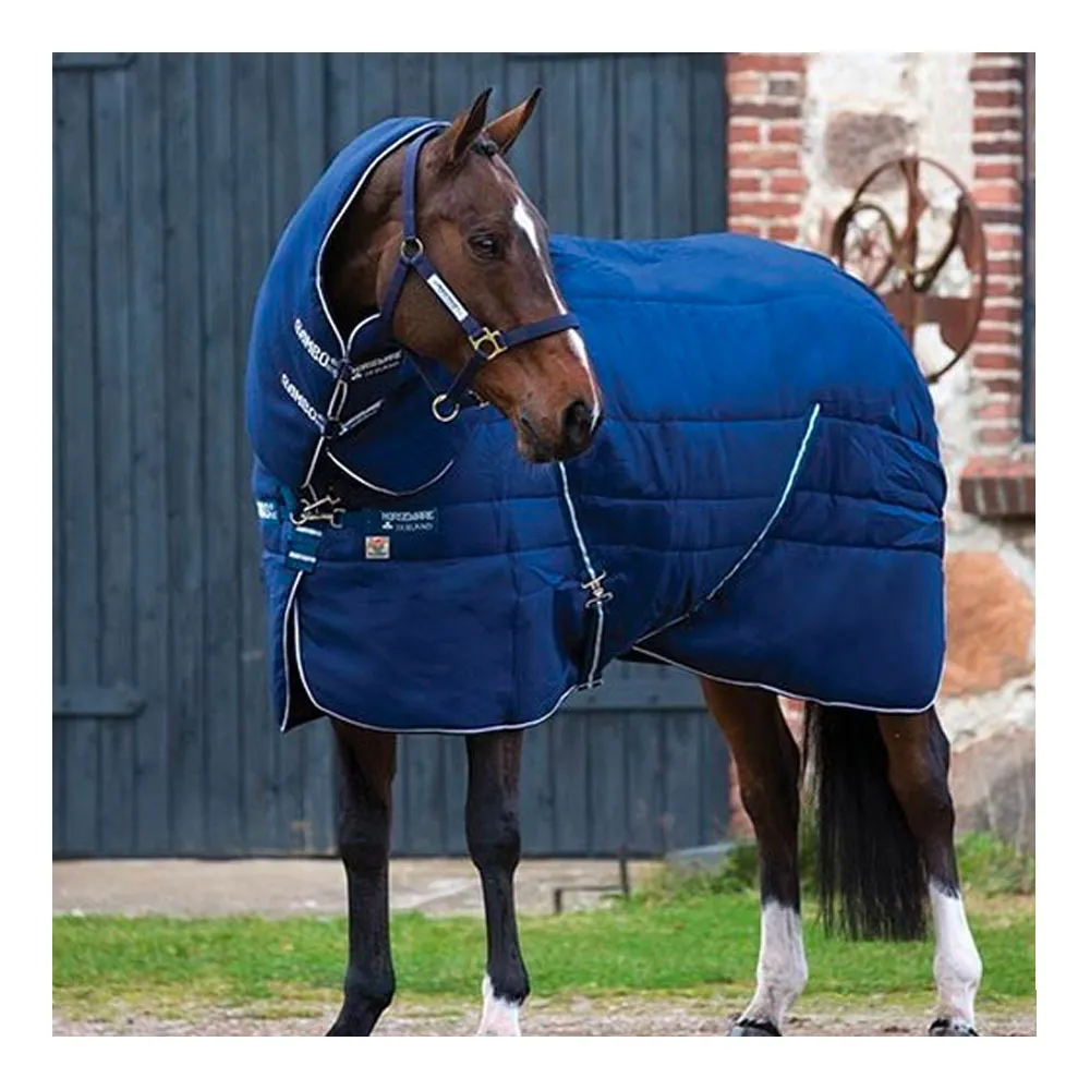Horseware RAMBO STABLE PLUS HVY VL 450G - Couverture de box + couvre-cou navy/navy/white