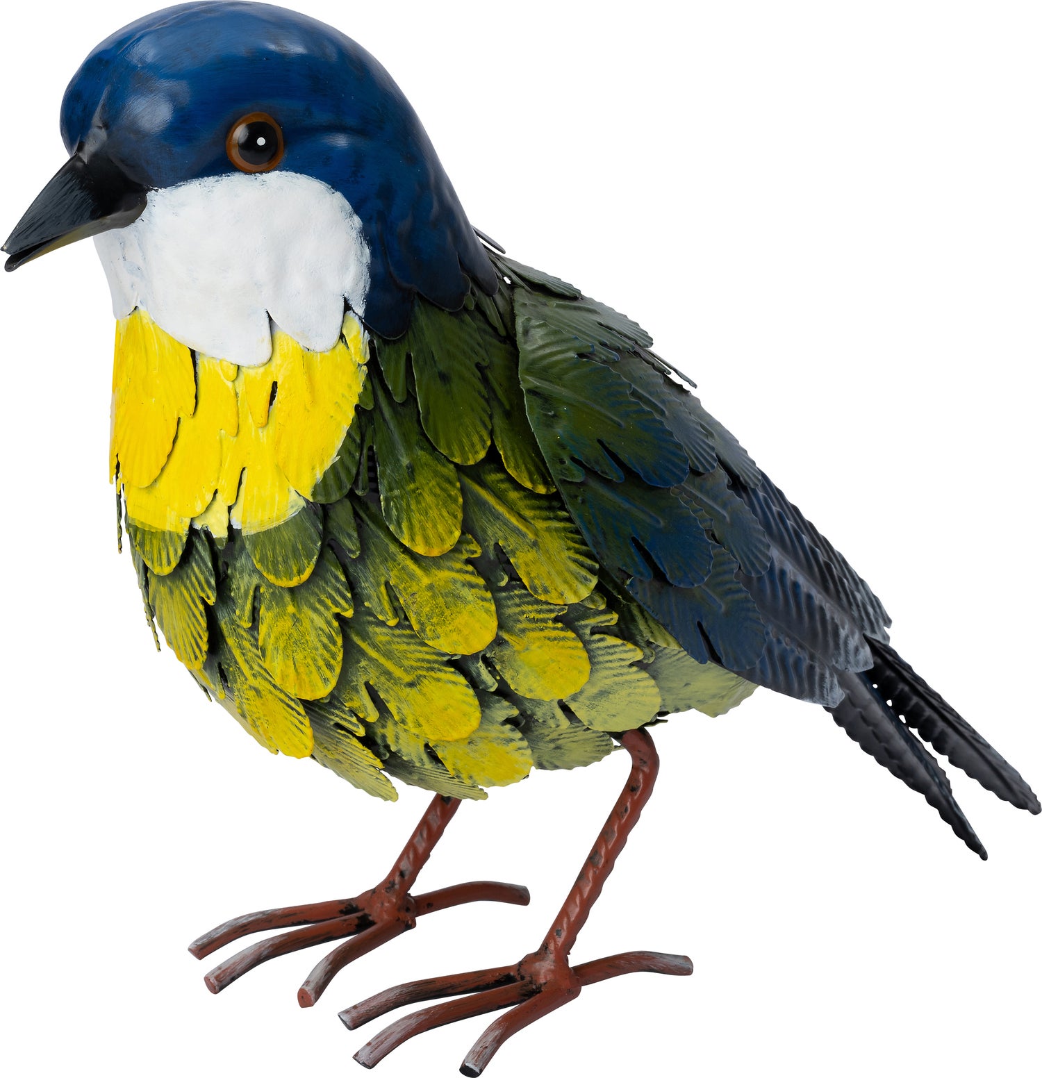 Intratuin tuinbeeld Aves koolmees blauw / groen 33 x 12 x 22 cm