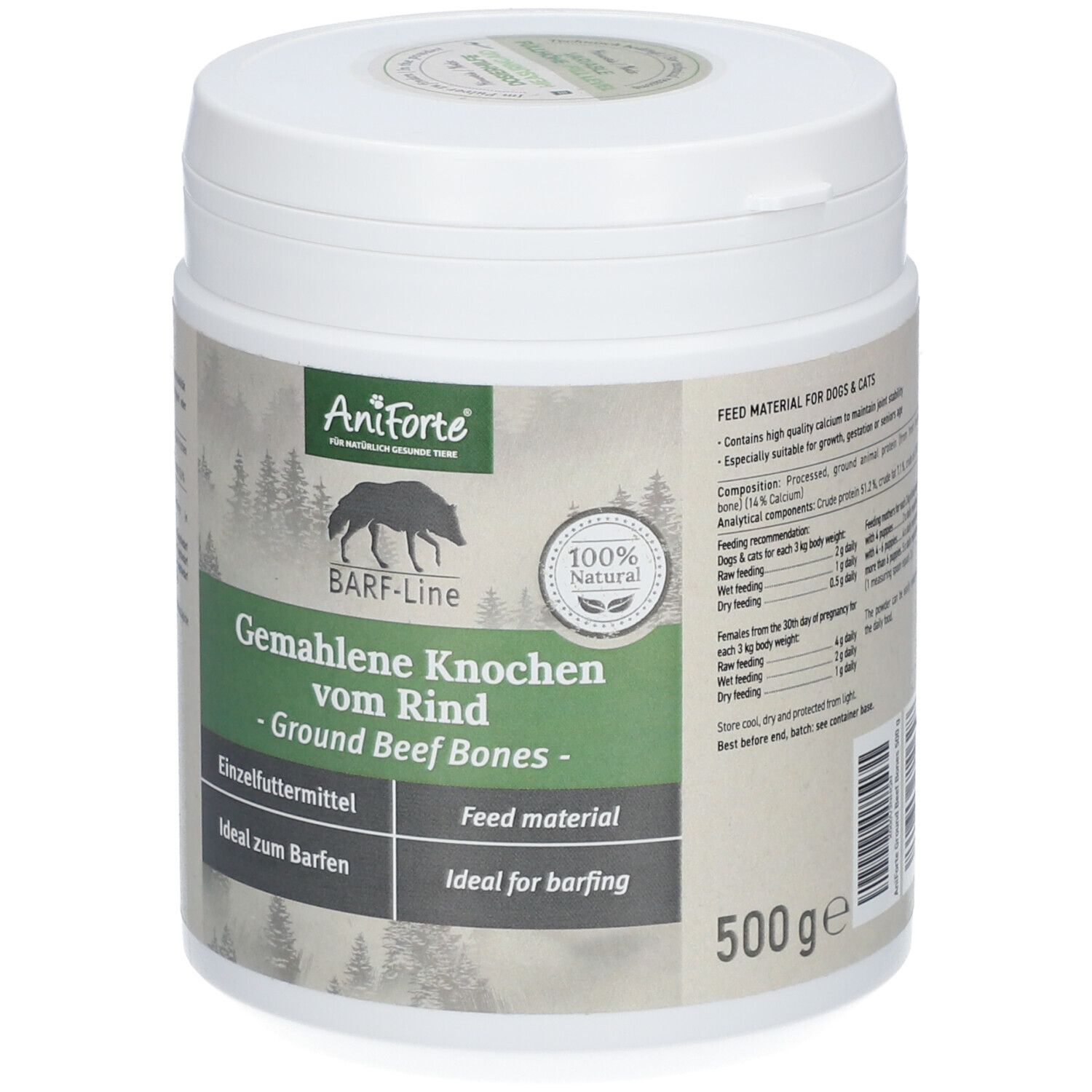 AniForte BARF-Line Gemahlene Knochen vom Rind