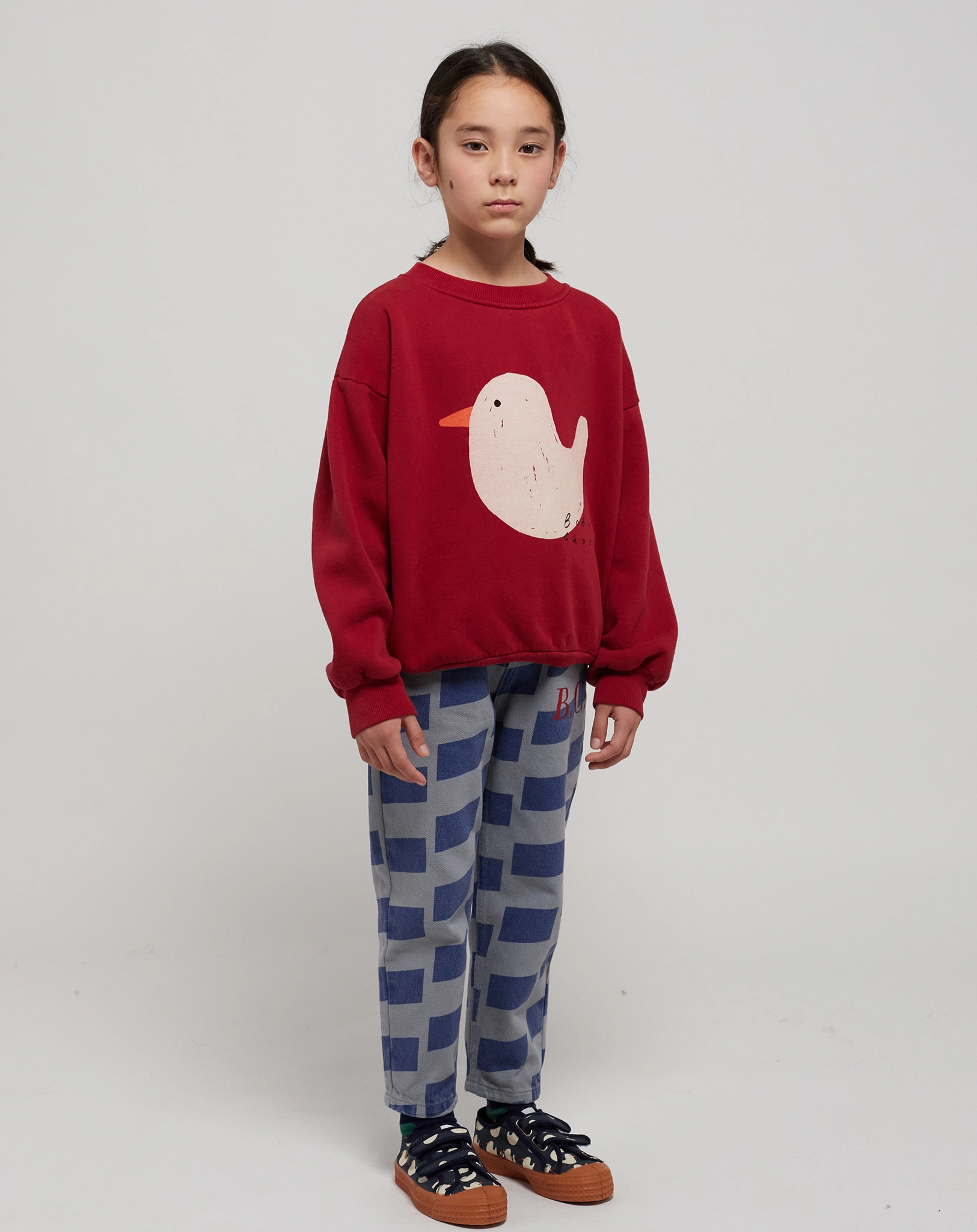 Denim-Hose CHECKER ALL OVER in grau