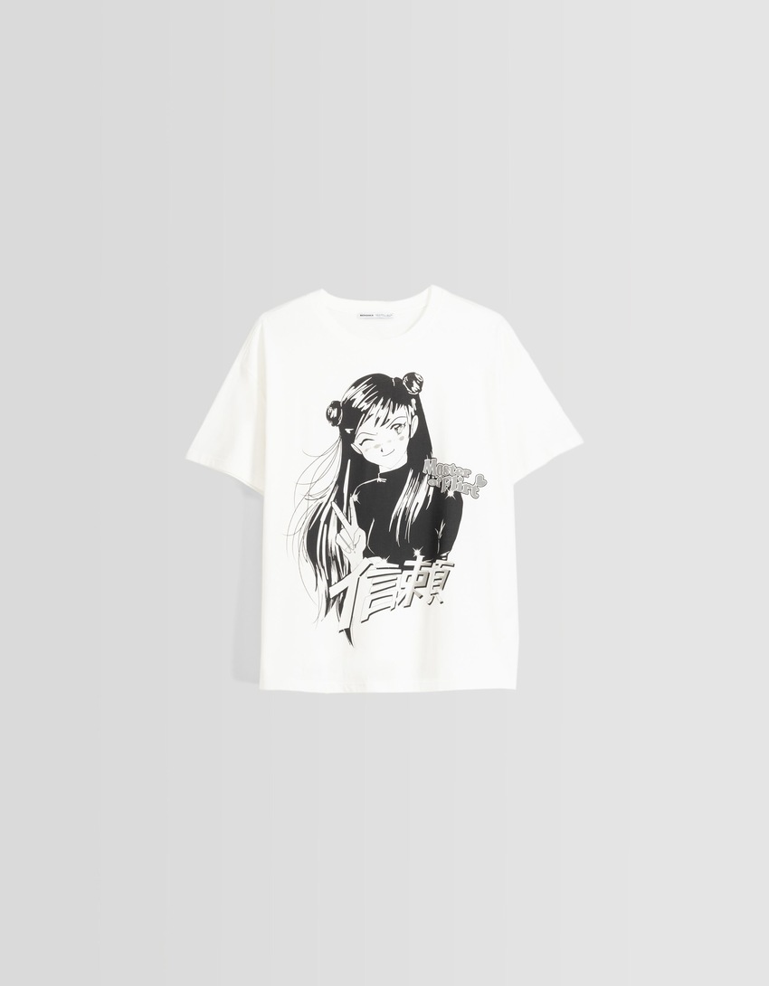 Camiseta de manga curta com estampa