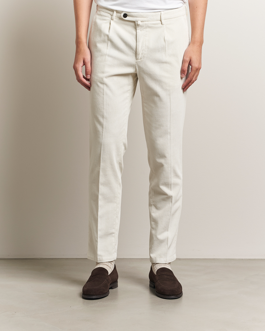 Briglia 1949 Easy Fit Corduroy Trousers Off White