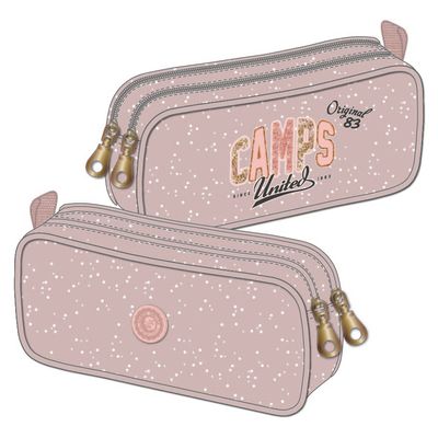 Trousse rectangulaire Camps Lovely - 2 compartiments - rose - Kid'Abord