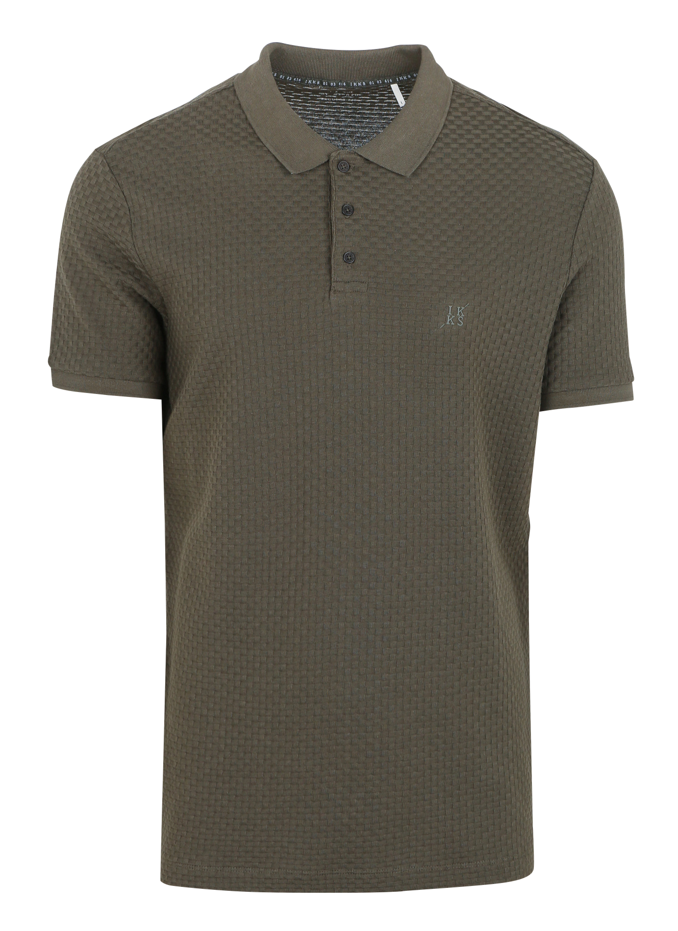 Polo droit en coton mélangé | Marron
