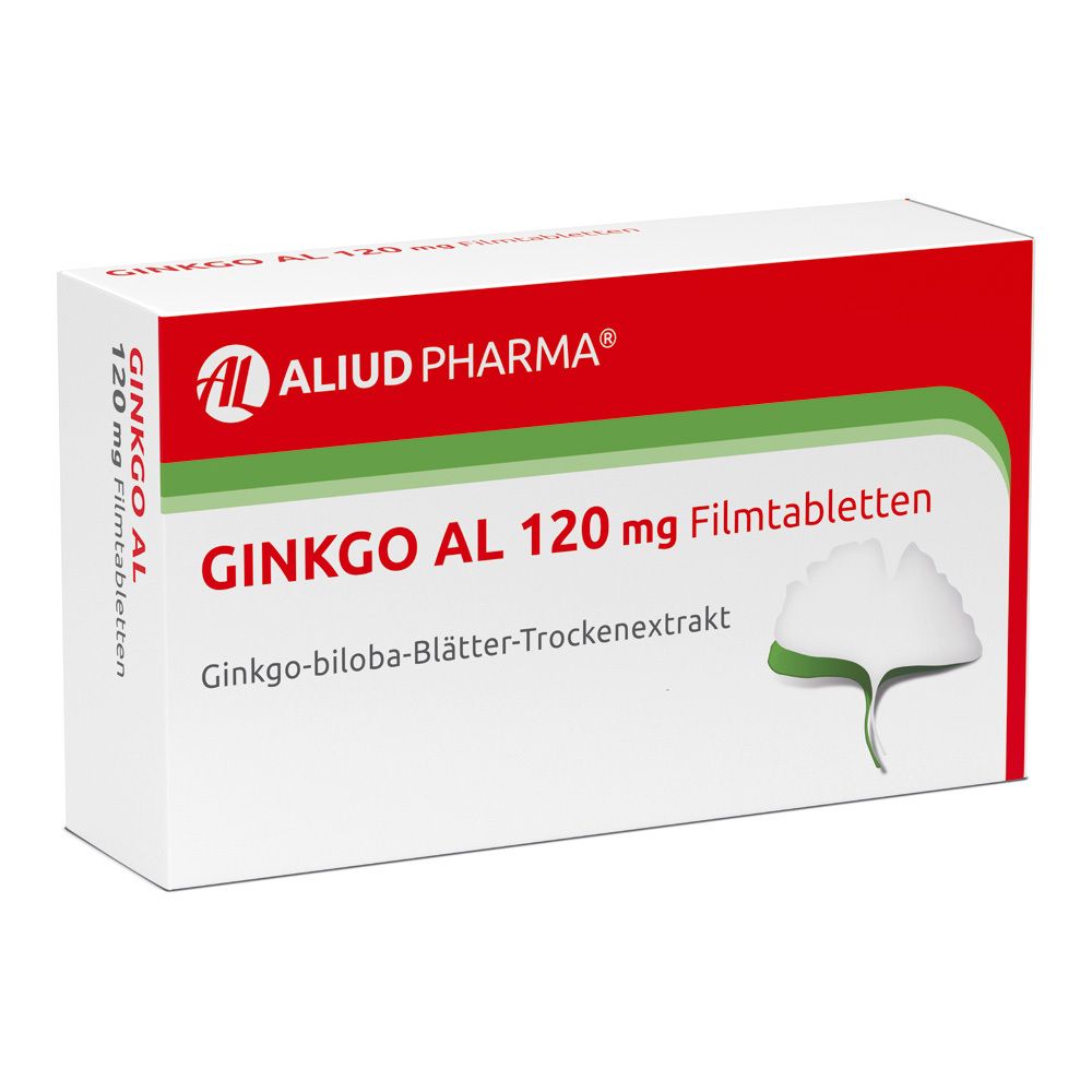 Ginkgo AL 120 mg Filmtabletten bei altersbedingten Gedächtniseinbußen mit leichter Demenz - Jetzt 10% Rabatt mit dem Code 