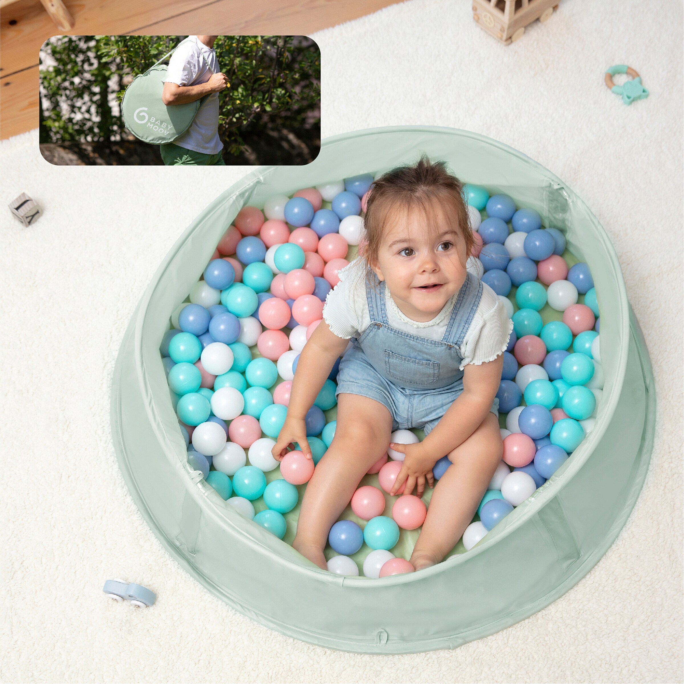 Babymoov Strandmuschel Aquani Provence 3in1 mit UV-Schutz 50+