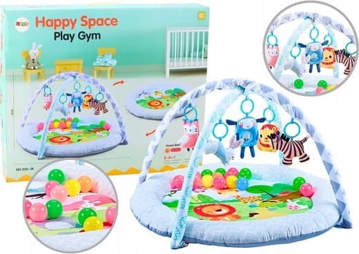 LeanToys Educational Matt 2in1 For Småbarn Runde Baller Dyr Løve