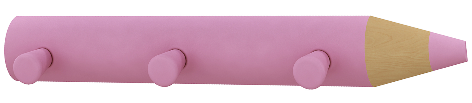 Garderobe STIFTO - rosa - 3 Haken