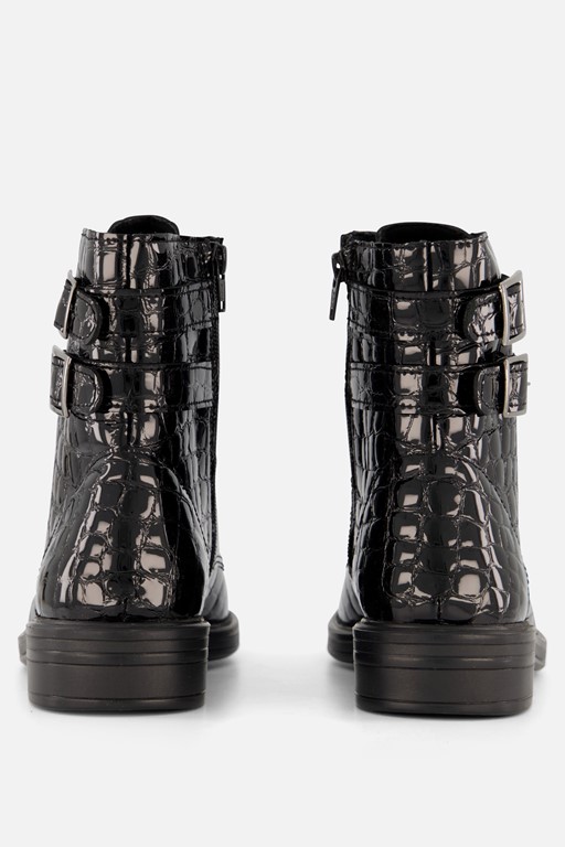 Feyn Brooke Veterboots zwart Lak