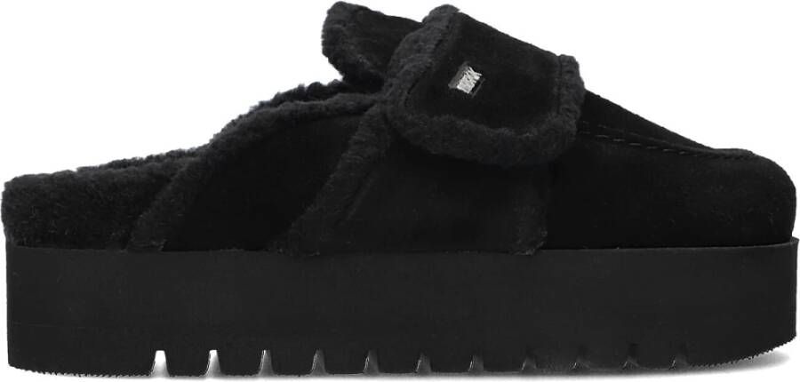 NUBIKK Instappers Dames Teddy Fur Maat: 36 Materiaal: Textiel Kleur: Zwart