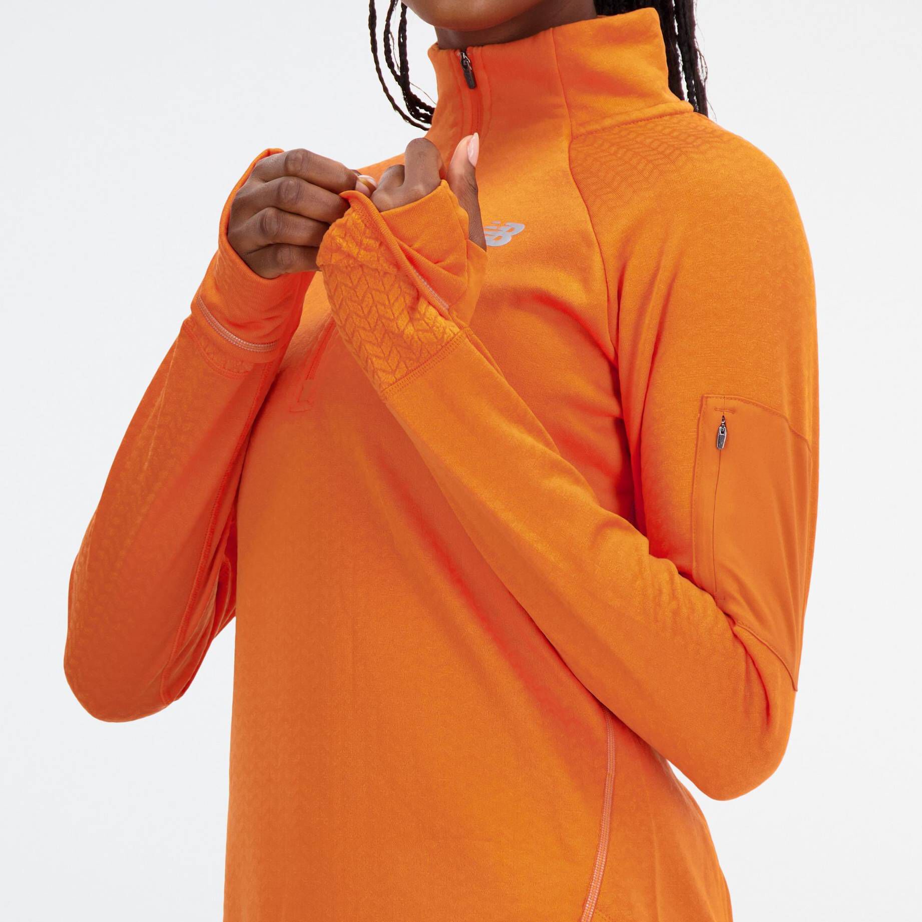 new balance| Damen Laufshirt NB HEAT GRID HALF ZIP